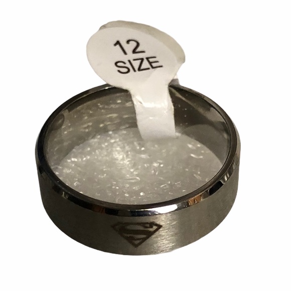 Superman Stainless Steel 8mm Ring-Size 12 - Picture 3 of 5